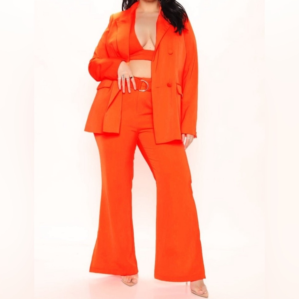 Neon Orange 3 Piece Suit - Picture 1 of 4